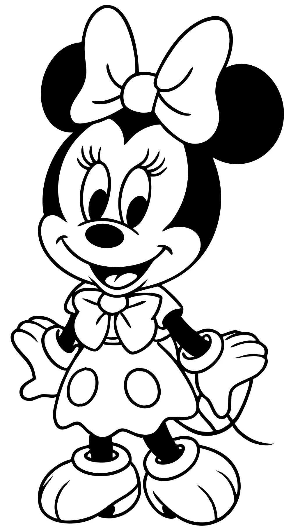 free printable minnie mouse coloring pages